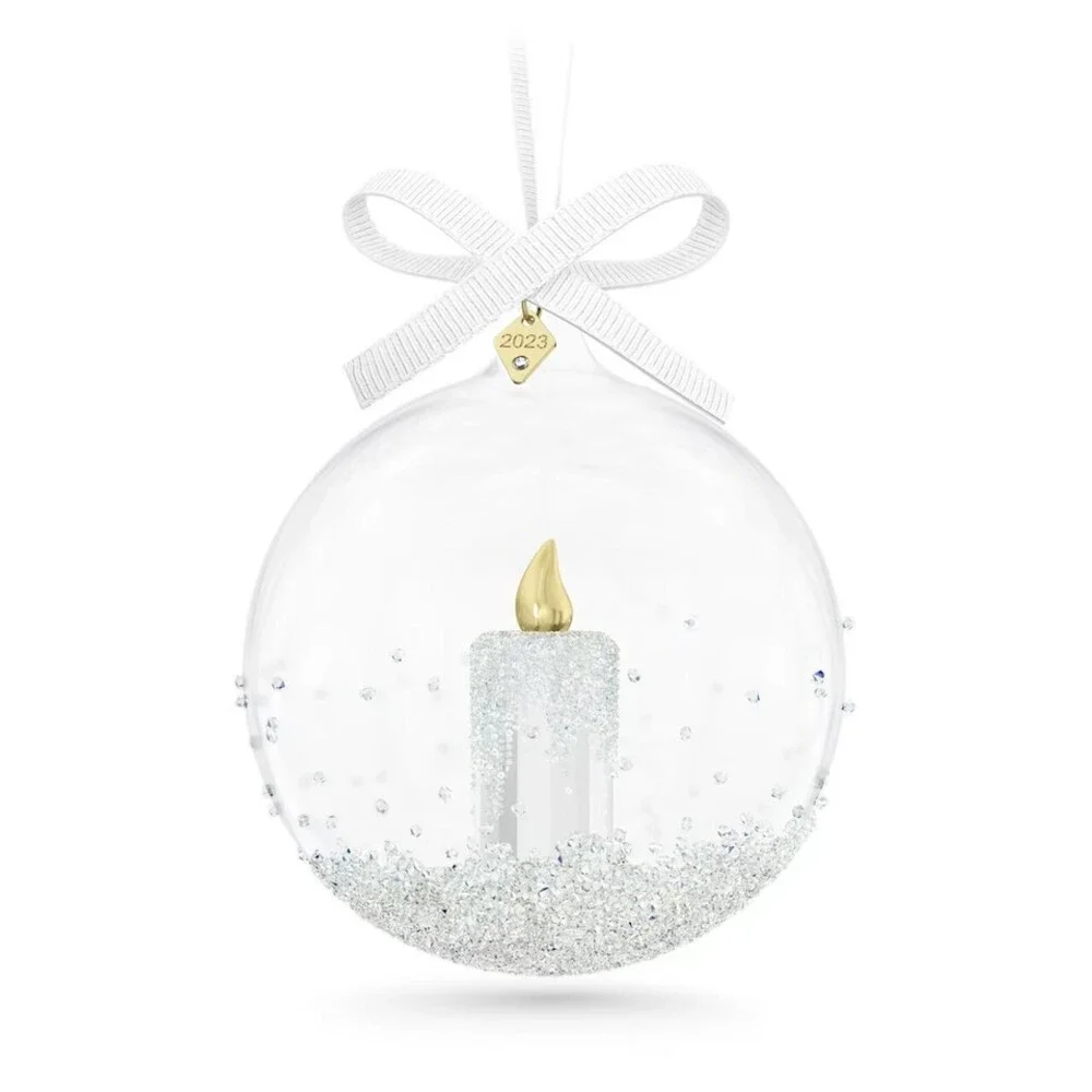 3 Swarovski Crystal Annual Christmas  Ball Ornaments  2022 -2023-2024 in box